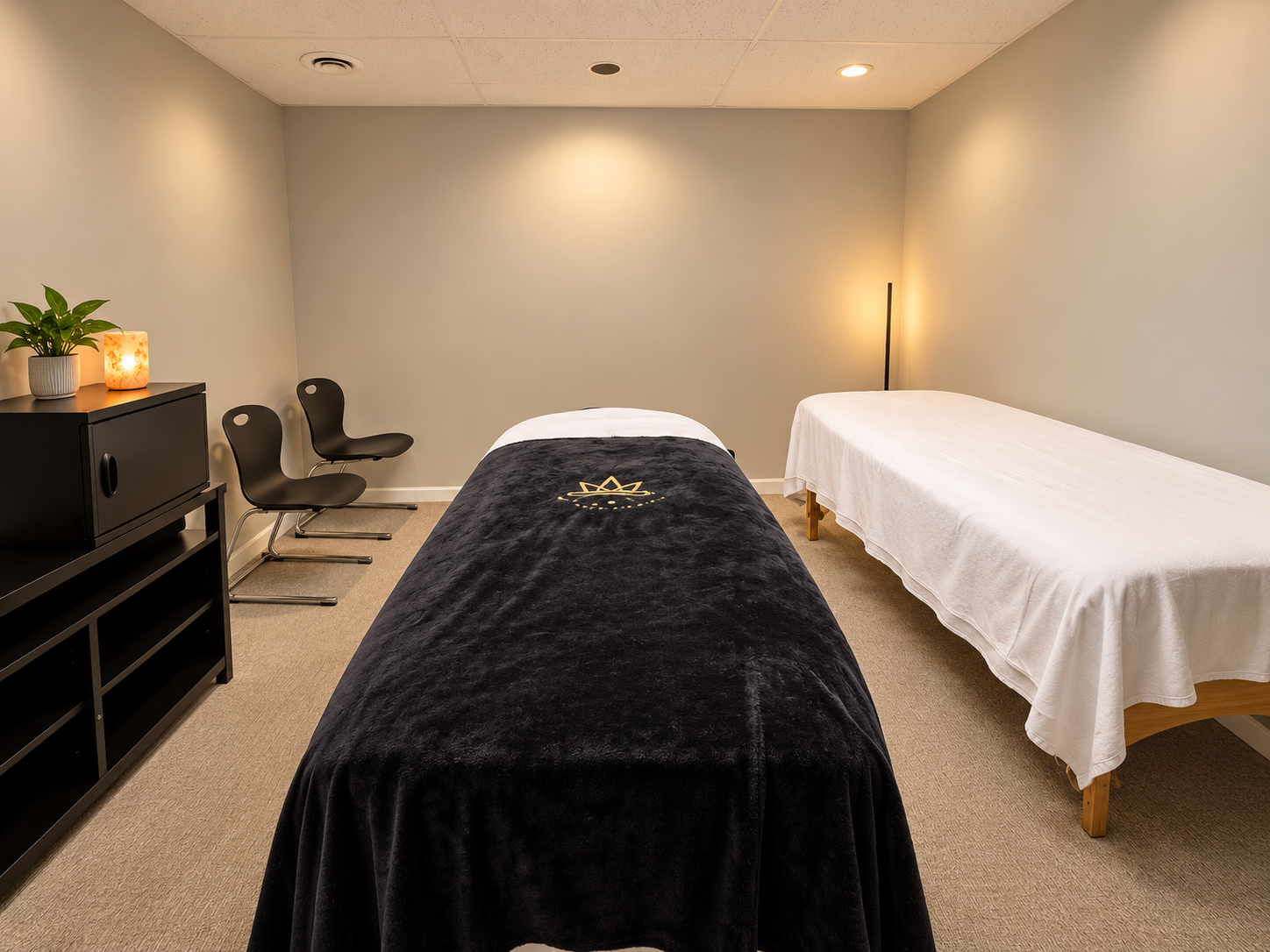 Polished couples treatment room inside Master’s Touch