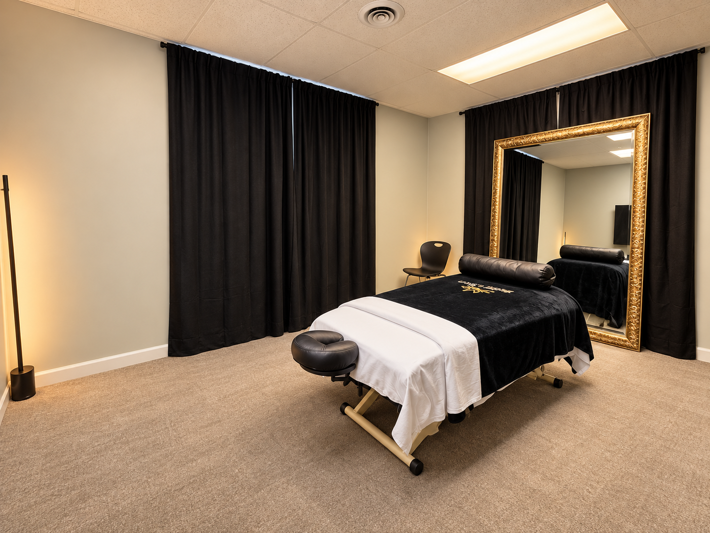 Serene treatment room inside Master’s Touch Massage & Facial Spa